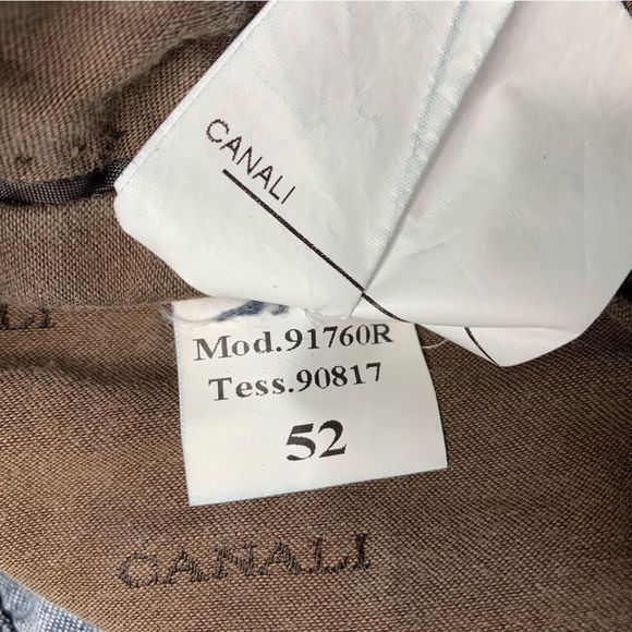 Men's Canali Jeans Size US 36 / Italy 52 Cotton Blue Denim Embroidered Logo - Picture 5 of 13